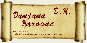 Damjana Marovac vizit kartica